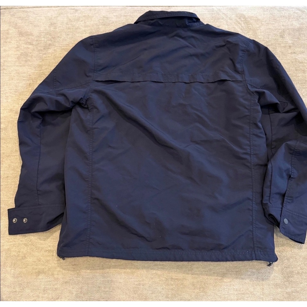 Eddie Bauer Mens‎ Navy Blue Full Zip Field Jacket Lightweight Mesh Lined Large - Picture 2 of 7